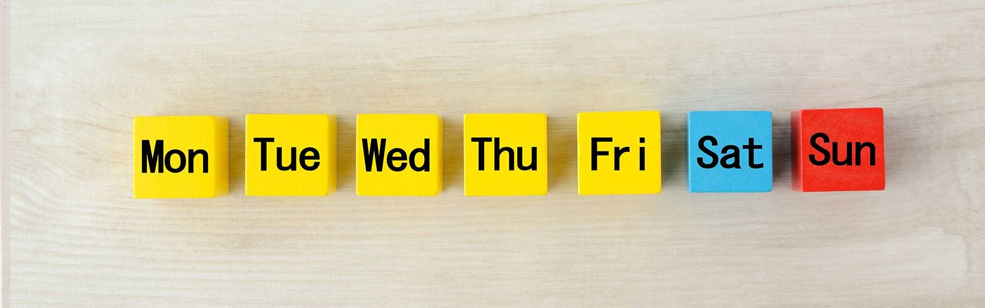 אוצר מילים באנגלית – ימות השבוע